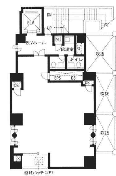 ユニオン六本木ビル2F 間取り図