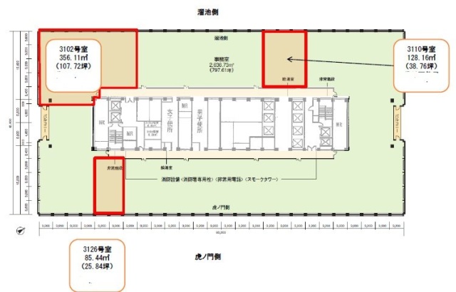 霞が関ビルディング3102 間取り図