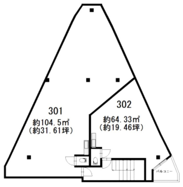 竹市第1ビル302 間取り図