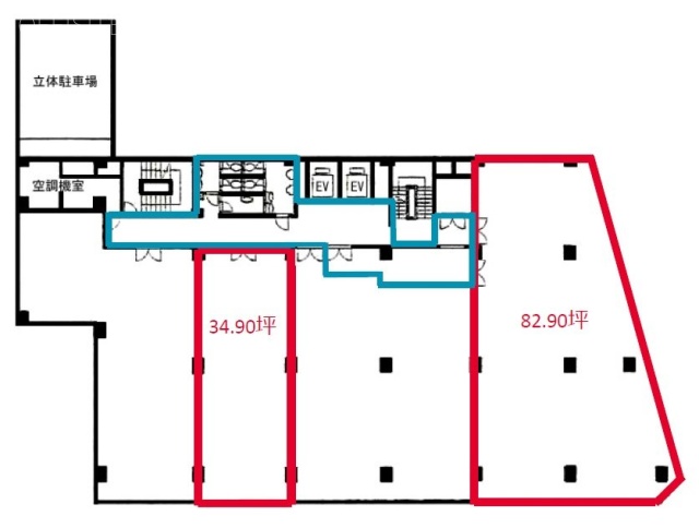 コリドースクエア銀座7丁目4F 間取り図