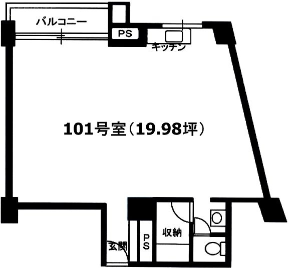 赤坂中央マンション101 間取り図