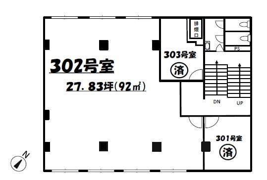 銀座新星ビル302 間取り図