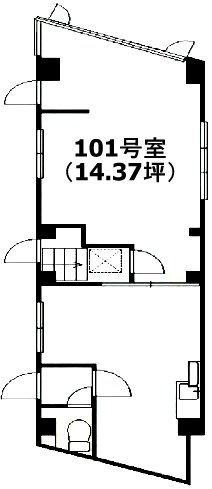 下高井戸2丁目貸店舗・事務所101 間取り図