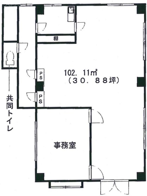 コーポ希望ヶ丘ビル1F 間取り図