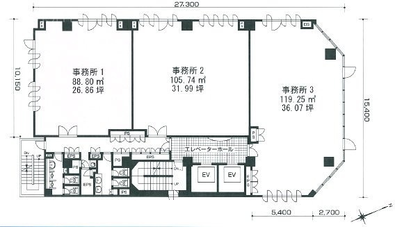 マストライフ西新橋ビル401 間取り図
