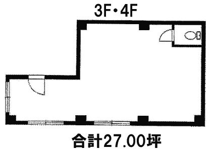 江戸清ビル3F～4F 間取り図
