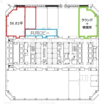 晴海アイランドトリトンスクエアオフィスタワーX棟北 間取り図