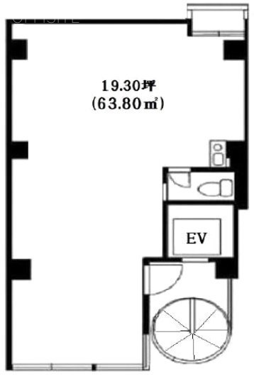 第5篠原ビル2F 間取り図