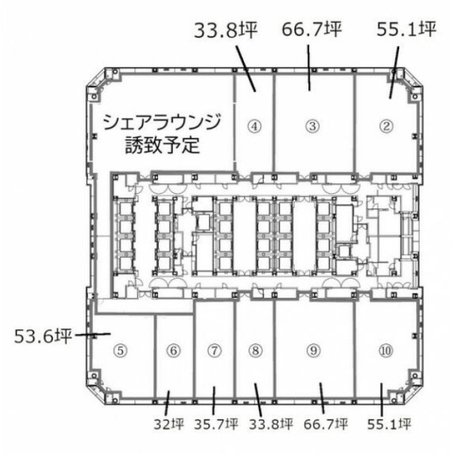 晴海アイランドトリトンスクエアオフィスタワーY棟5 間取り図