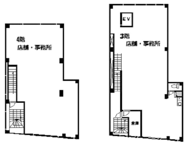 大東ビル3F～4F 間取り図