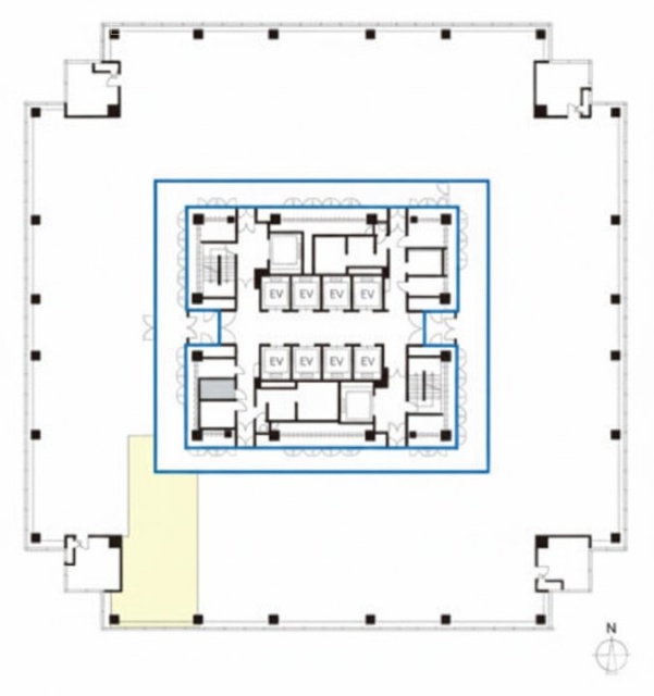横浜ビジネスパーク(YBP)イーストタワービルG 間取り図