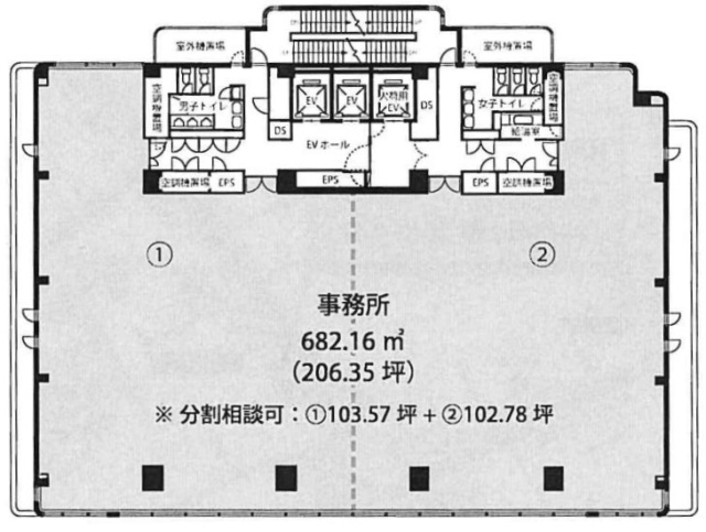 BPRプレイス神谷町9F 間取り図