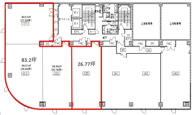 大同生命前橋ビル3F 間取り図