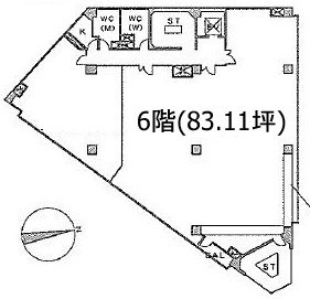 サクセス本厚木ビル6F 間取り図