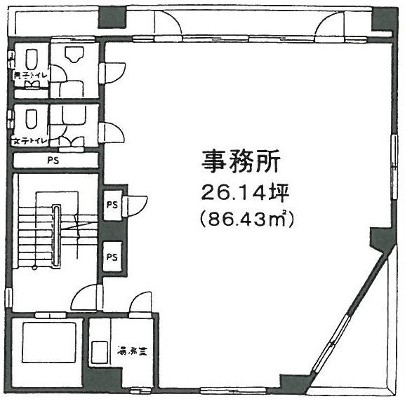 飯田橋三喜ビル5F 間取り図