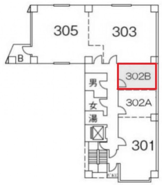 山萬ビル302B 間取り図
