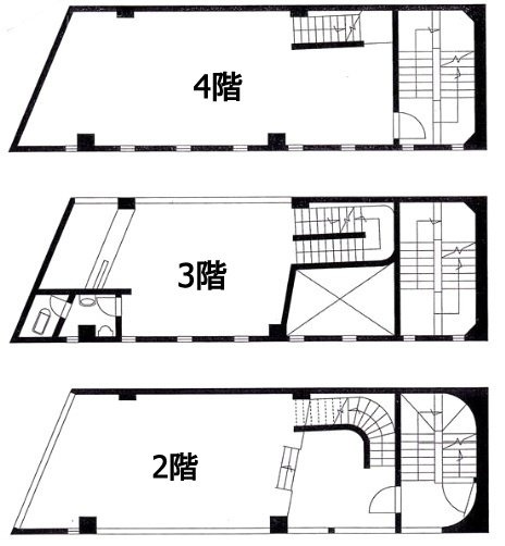 松本ビル2F~4F 間取り図
