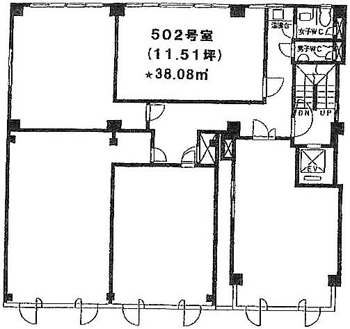 東邦センタービル502 間取り図
