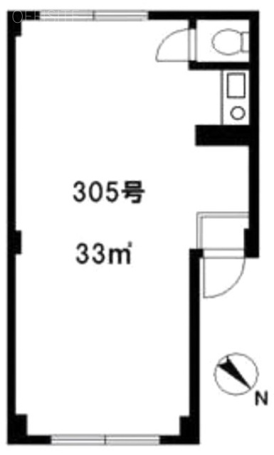 赤坂ロイヤルビル305 間取り図