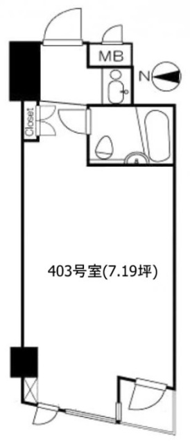 東建シティハイツ池袋ビル403 間取り図