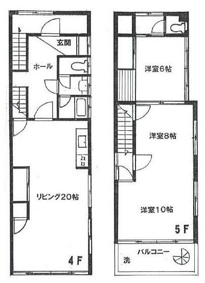 岡崎ビル4F~5F 間取り図