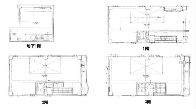 百人町BSビルB1F～3F 間取り図