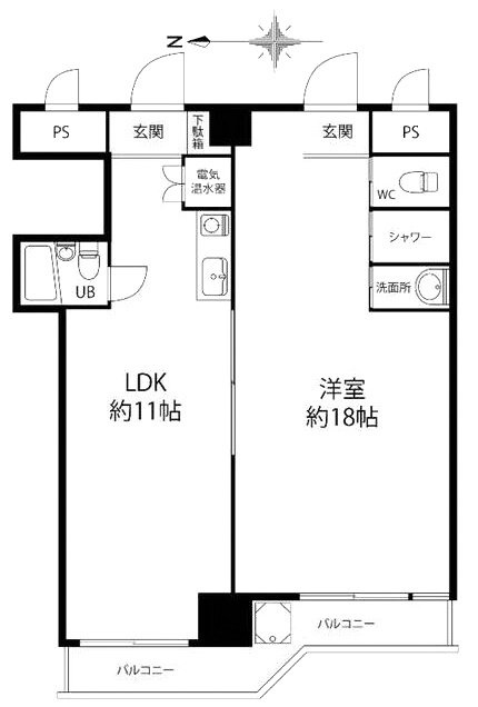 サンパティオ高田馬場102 間取り図