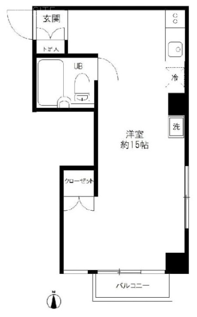 大橋コーポ303 間取り図