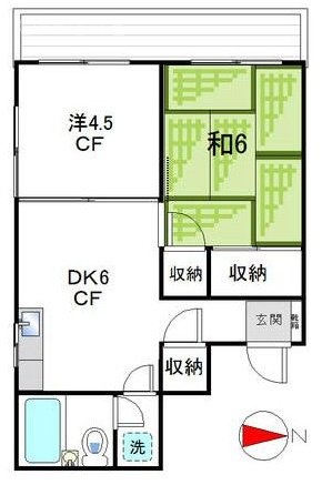 問川ビル703 間取り図