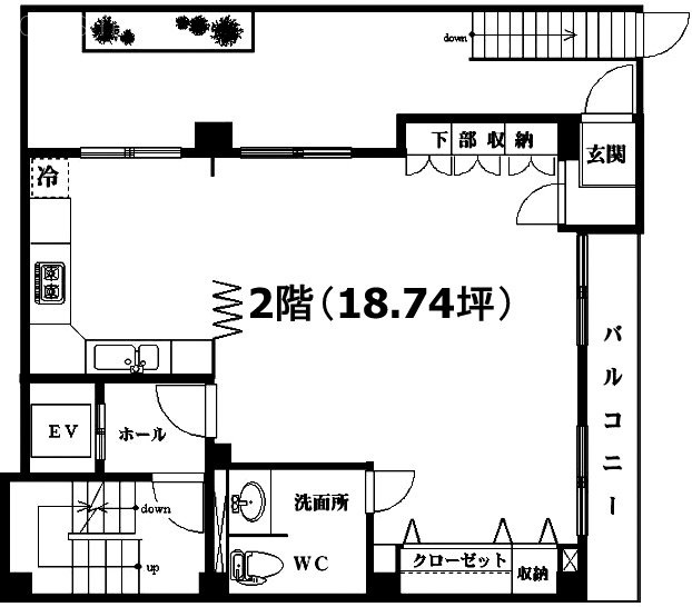 木勢ビル2F 間取り図