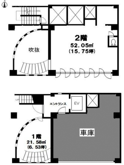 コットンボールビル1F~2F 間取り図