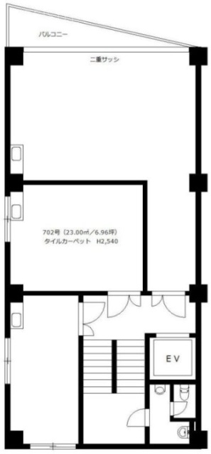 渋谷新生ビル702 間取り図