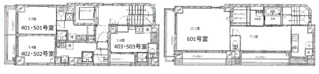 エマーレ日本橋富沢町2F～6F 間取り図