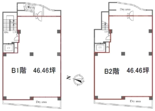 代官山パークスB2F～B1F 間取り図