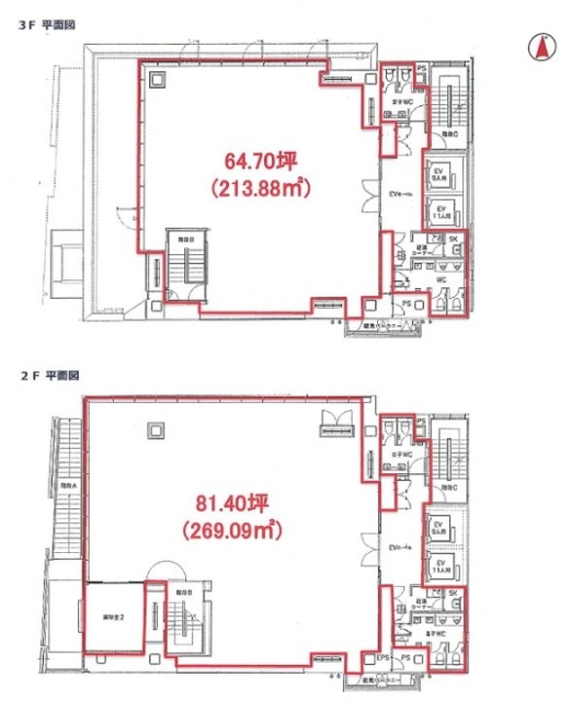 AーRISE神田2F～3F 間取り図