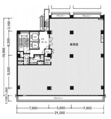 イトーピア岩本町一丁目ビル6F 間取り図