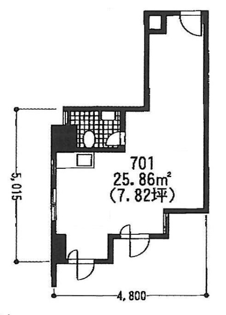香商ビル701 間取り図