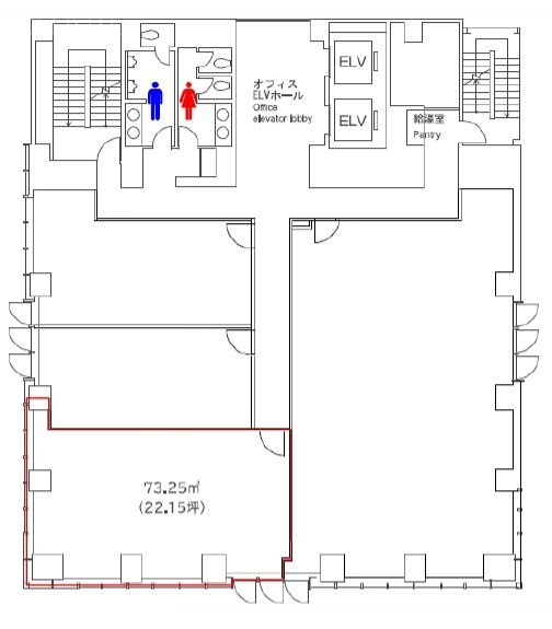 日総第22ビル3F 間取り図