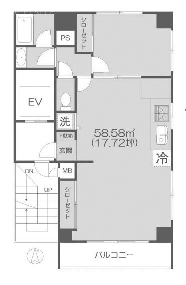 平ビル3F 間取り図