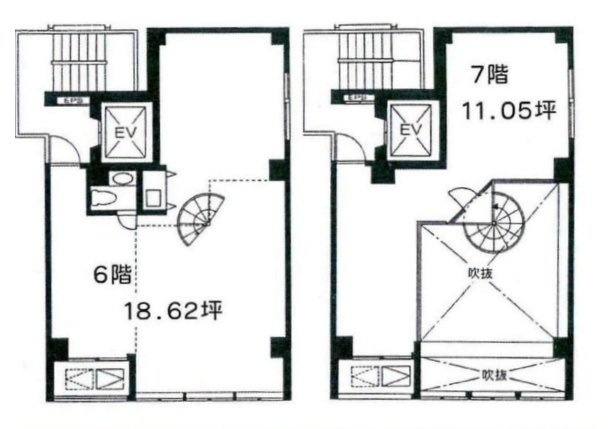 淡景(タンケイ)ビル6F~7F 間取り図