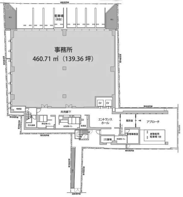 酪農会館ビル1F 間取り図