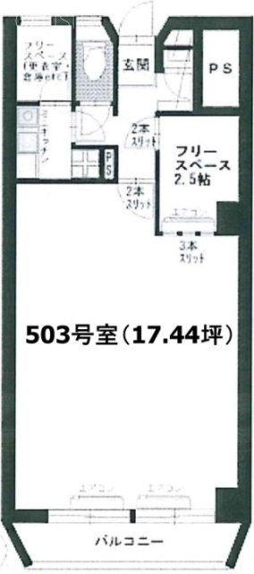 コーポ高砂503 間取り図