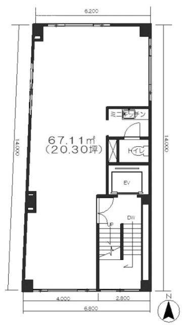 ヤナセビル2F 間取り図