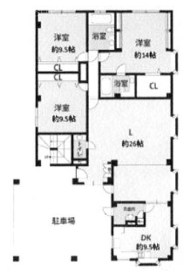 桐里タウンハウスビルB-1 間取り図