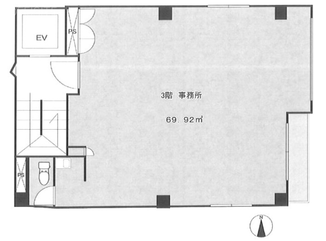 本所相生稲葉ビル3F 間取り図