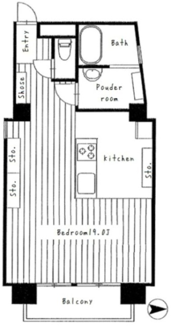 TENJIN APARTMENTビル5F 間取り図