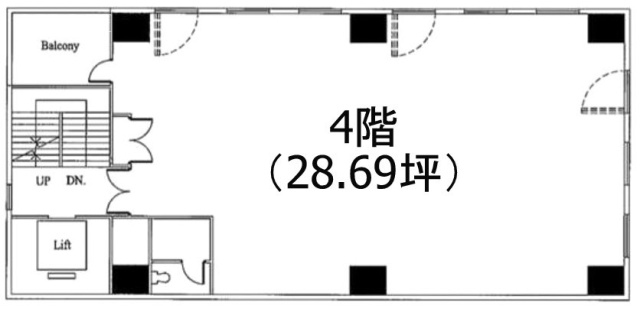 新宿NTビル4F 間取り図