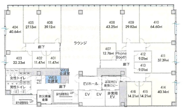 H1O日本橋茅場町408 間取り図