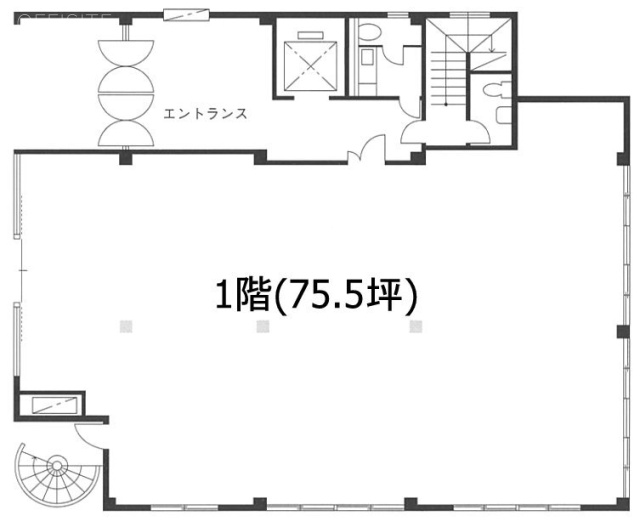 五反田第1noteビル1F 間取り図