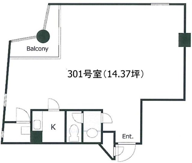 ベルジュール麻布301 間取り図